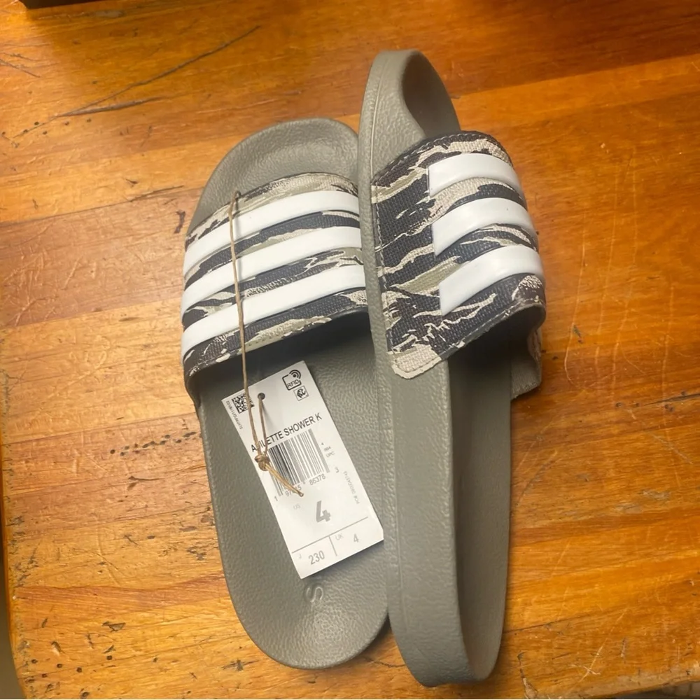 Adidas Camouflage Striped Slides